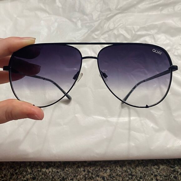 Quay Australia NWT high key mini Purple Fade aviator sunglasses - Picture 3 of 9